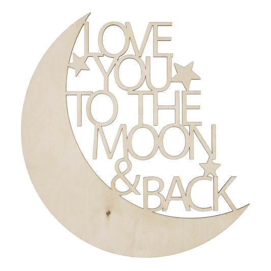 Houten maan - Love you to the moon and back